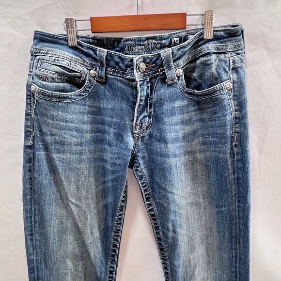 Miss Me Jeans Womens Bootcut Jeans with Embellished  Embroidered Back Pockets 30 - Picture 6 of 15